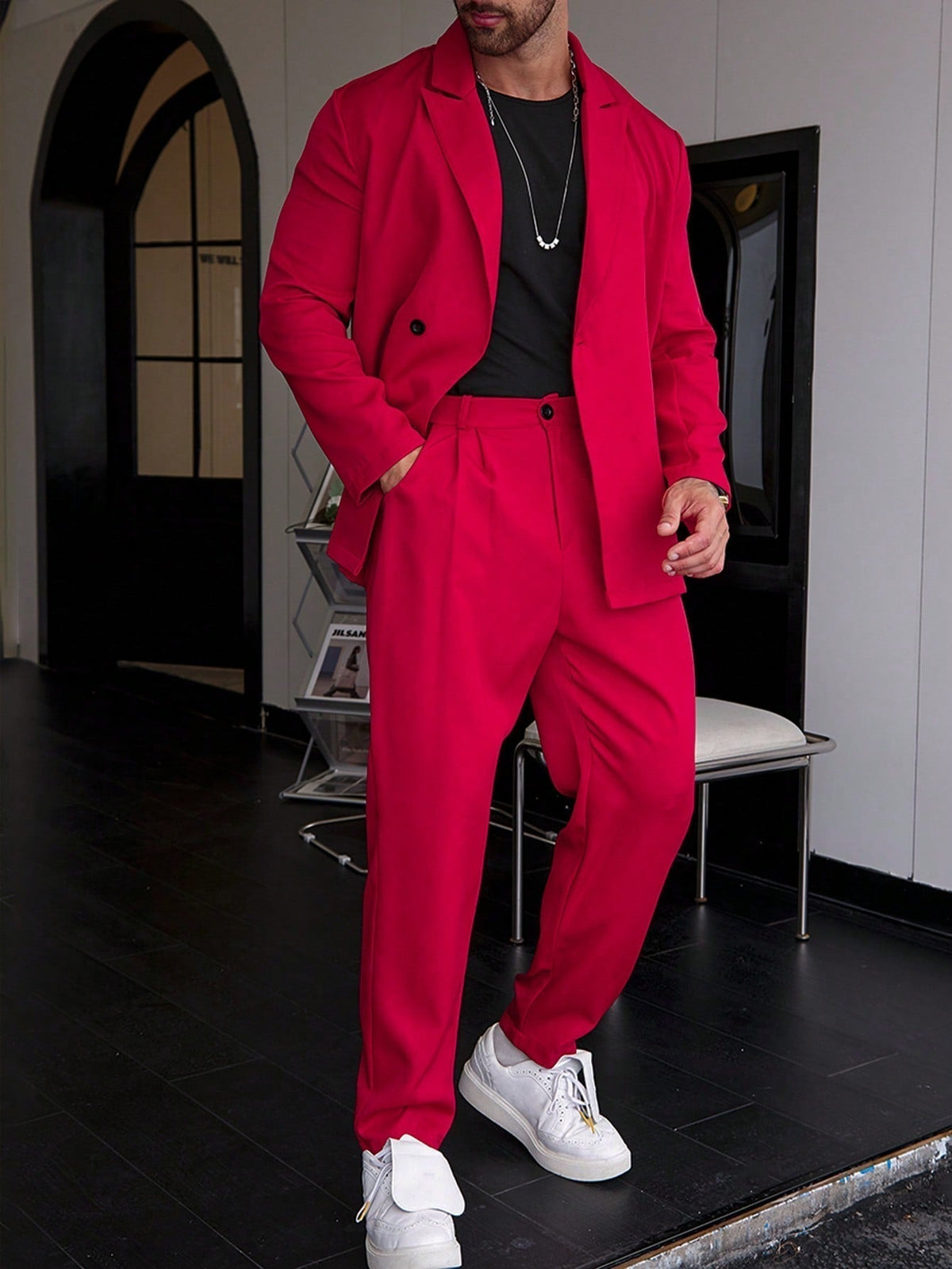 Costume deux pièces business slim veste et pantalon homme – Reuilly