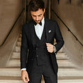 Costume trois pièces en lin blazer gilet et pantalon coupe structurée homme – Saint-Malo