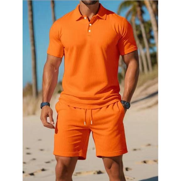 Ensemble polo et short taille cordon à la finition soignée homme – Venasque