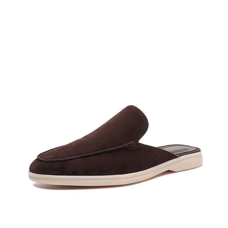 Mocassins ouverts au talon aspect daim pour l'été homme – Richelieu