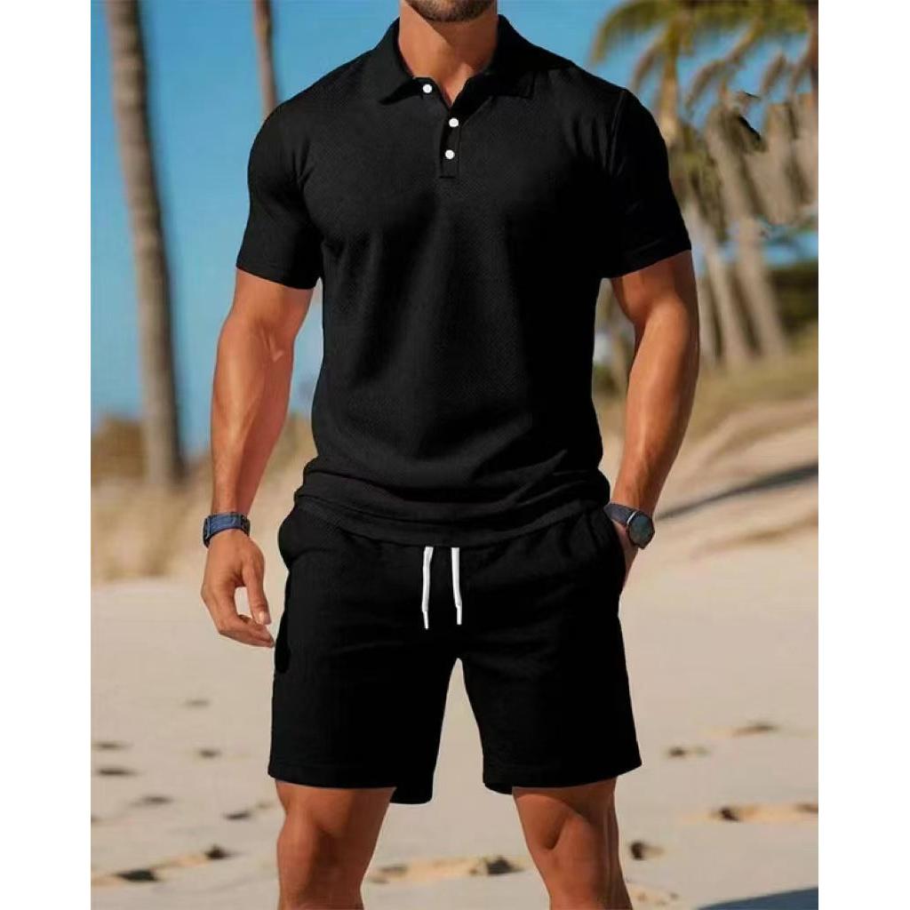 Ensemble polo et short taille cordon à la finition soignée homme – Venasque