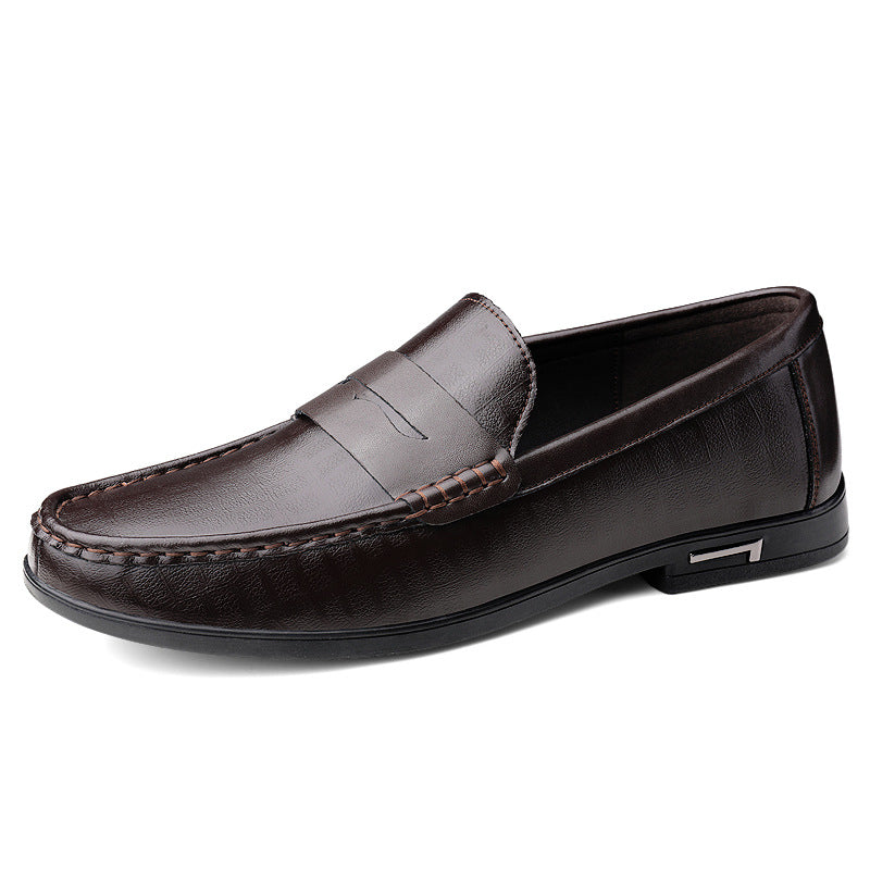 Mocassins à barrette effet cuir lisse