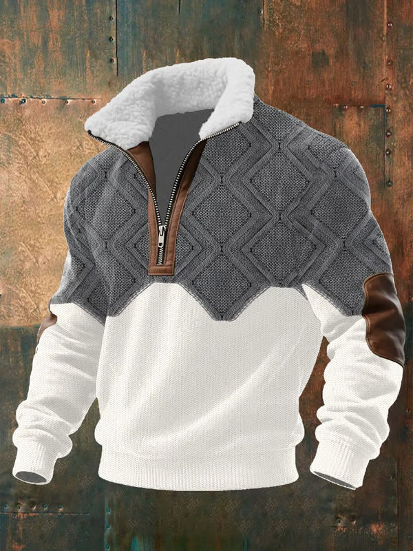 Pull col montant en polaire douce au style intemporel homme – Médicis