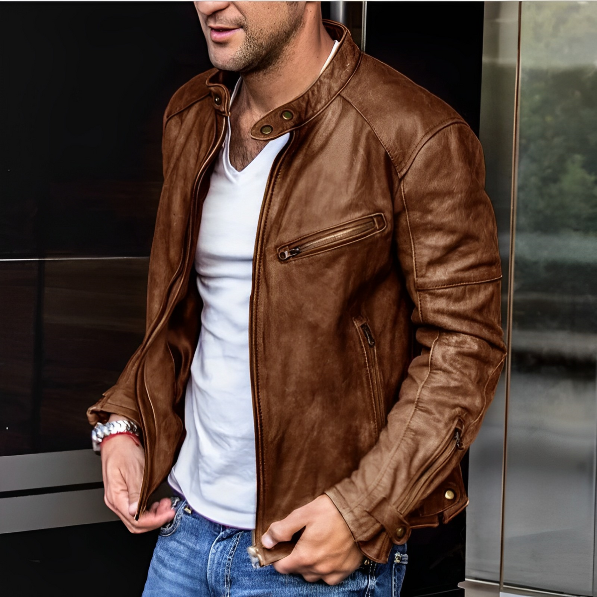 Veste doublée à coupe épurée