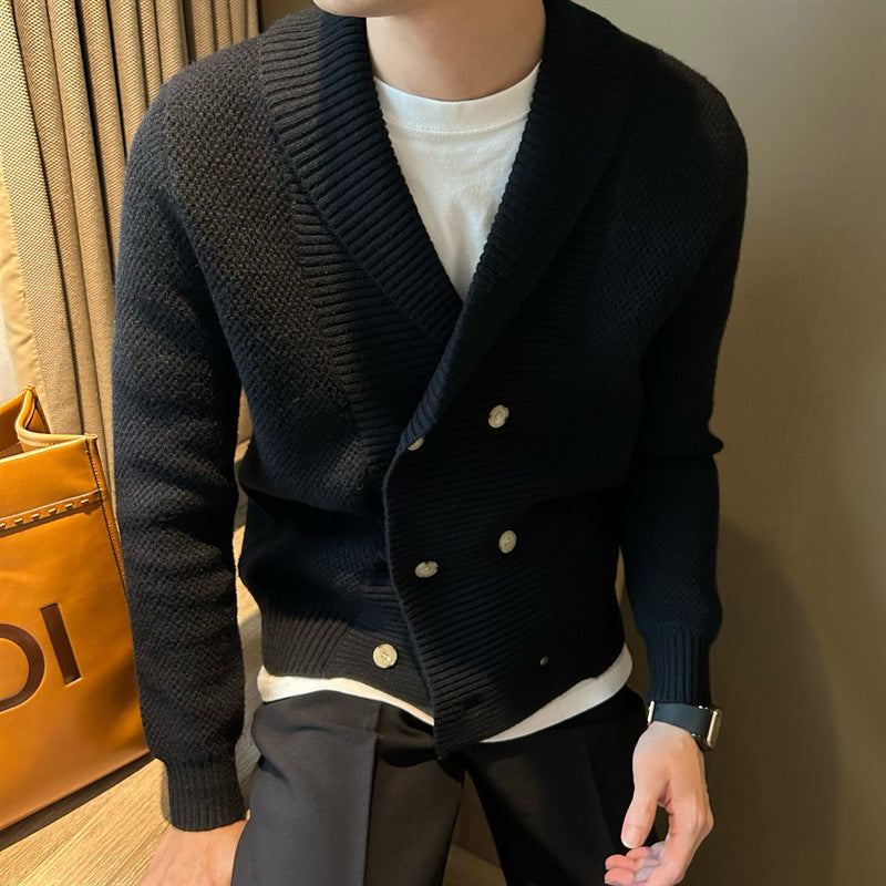 Cardigan boutonné en maille texturée
