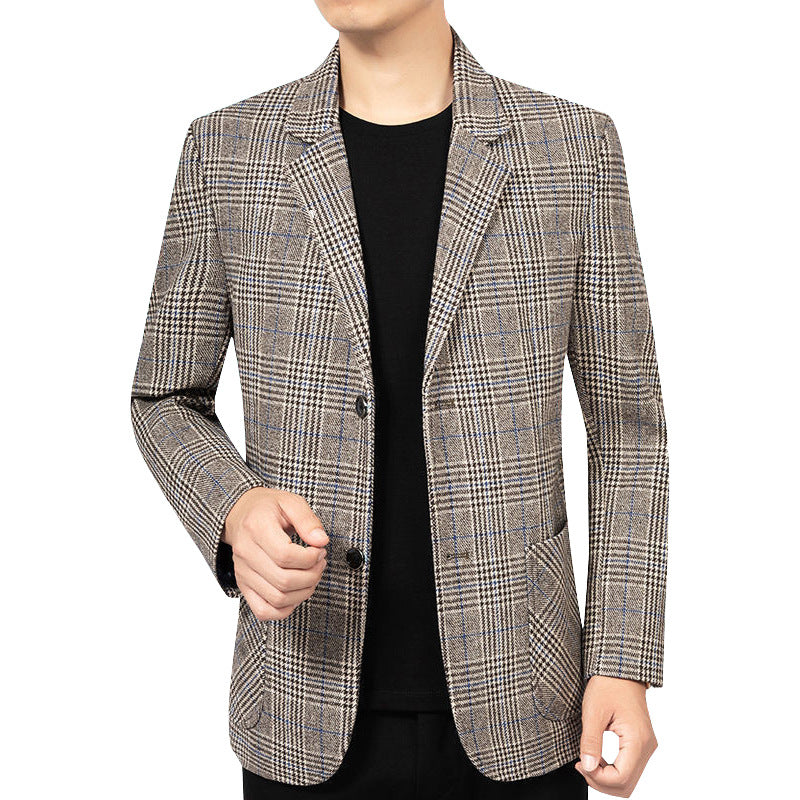 Blazer pied-de-poule à deux boutons
