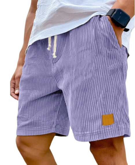 Short gaufré à cordon de serrage