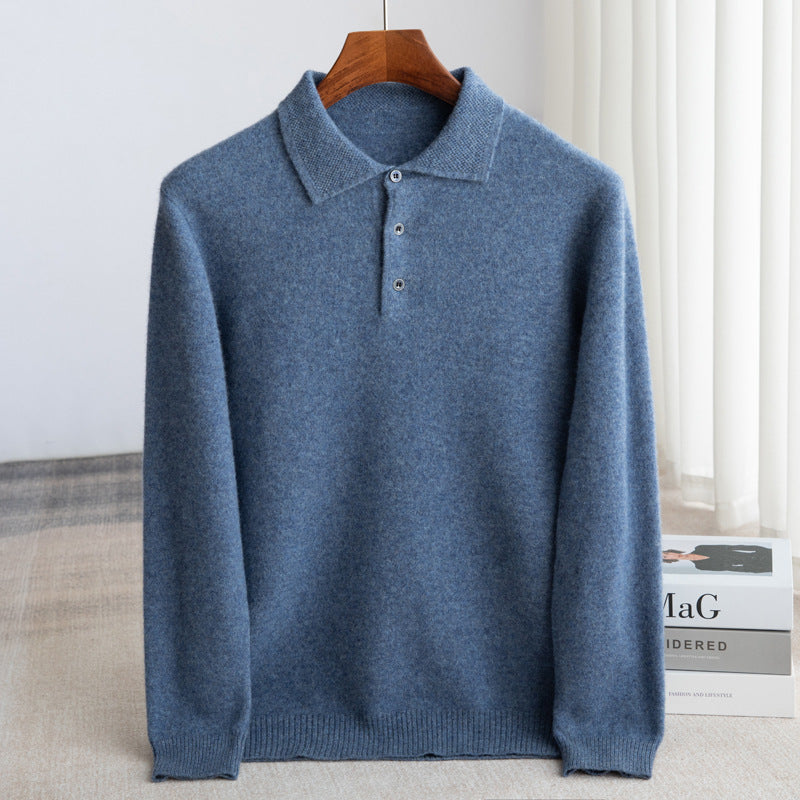 Pull col polo boutonné en maille