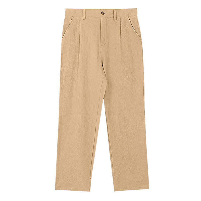 Pantalon en lin à jambes larges coupe ample respirant pour l'été homme – Martillac