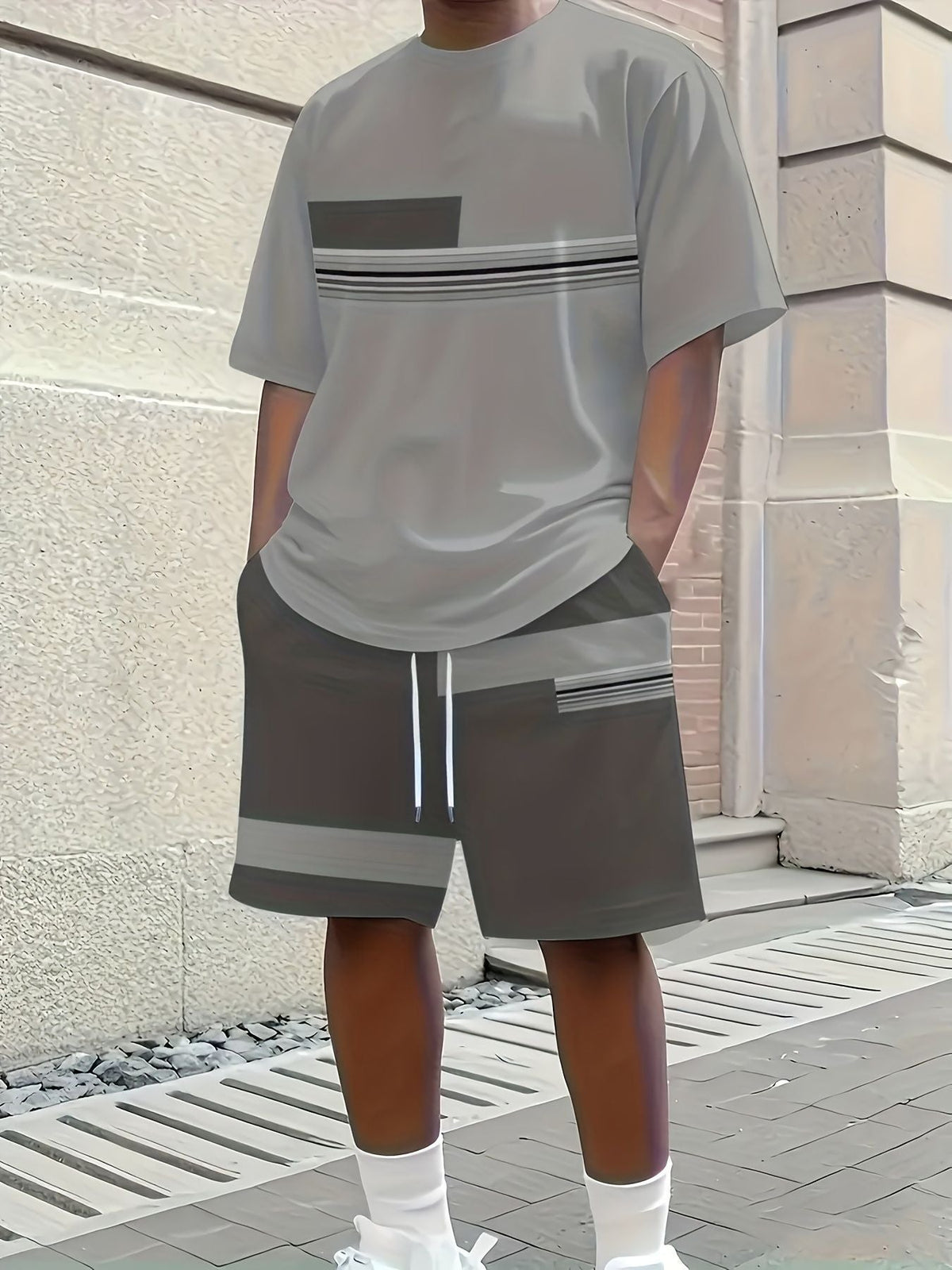 Ensemble d'été imprimé haut et pantalon
