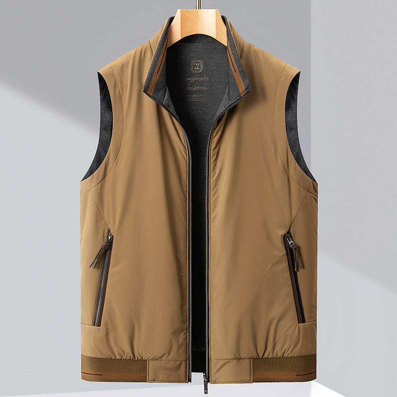 Gilet sans manches réversible double face