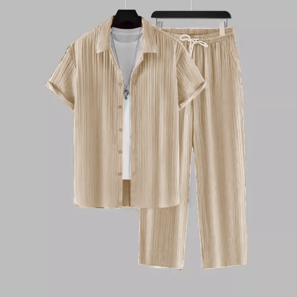 Ensemble deux pièces à texture plissée