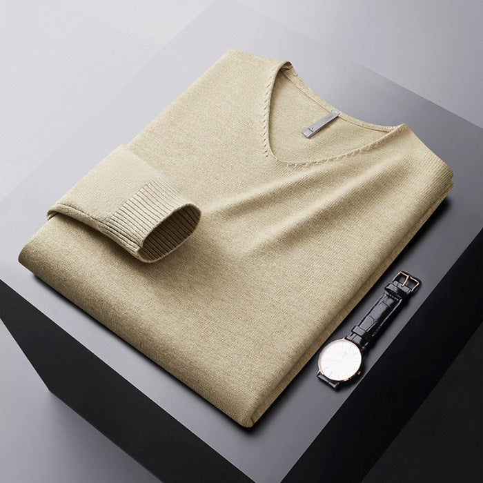 Pull col V en maille fine
