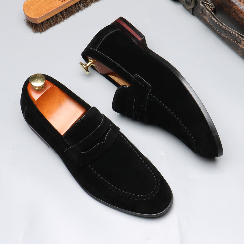 Mocassins à bride aspect daim
