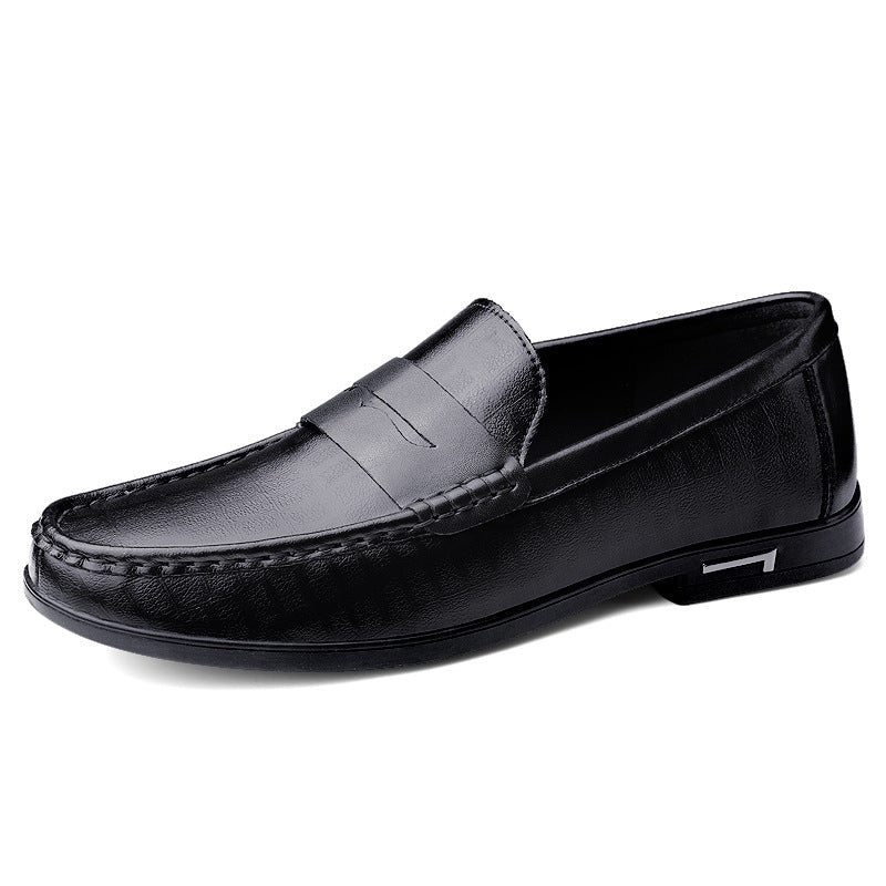 Mocassins à barrette effet cuir lisse
