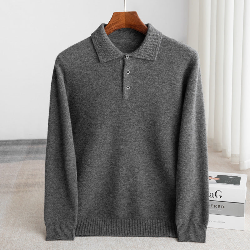 Pull col polo boutonné en maille
