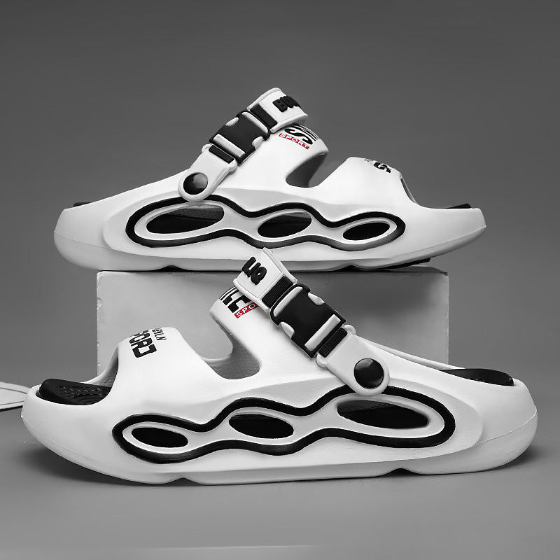 Sandales à plateforme colorblock respirantes style claquettes homme – Mimizan