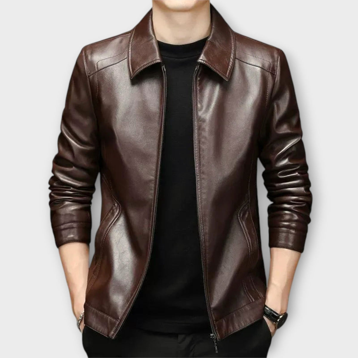 Veste effet cuir coupe slim
