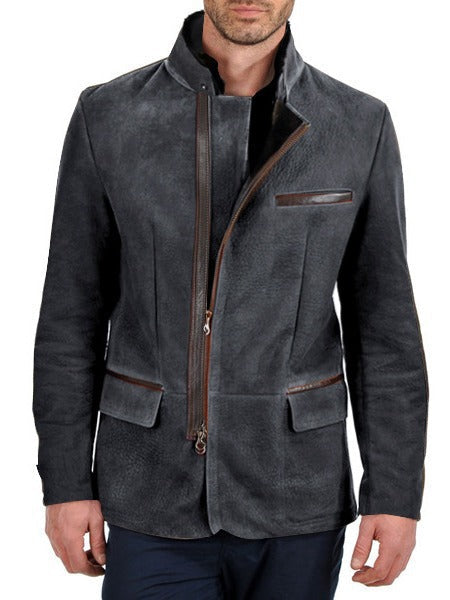Veste de terrain aspect daim marron