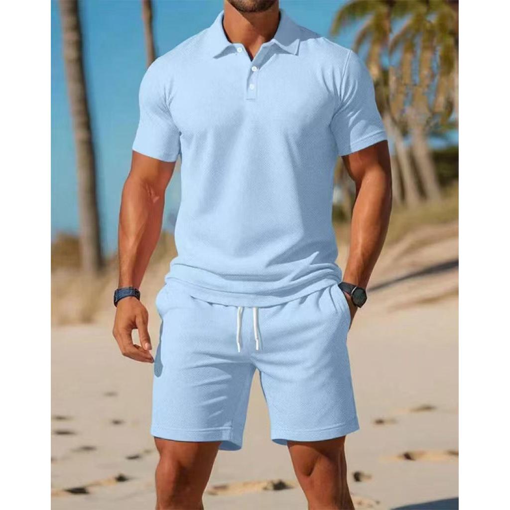 Ensemble polo et short taille cordon à la finition soignée homme – Venasque