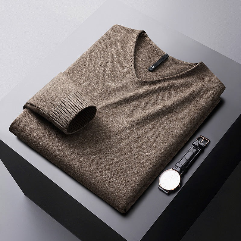 Pull col V en maille fine