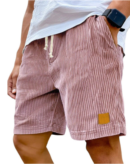 Short gaufré à cordon de serrage
