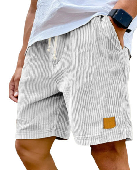 Short gaufré à cordon de serrage