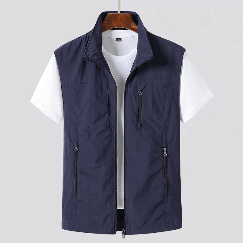 Gilet sans manches léger zippé style utilitaire homme – Paimpol