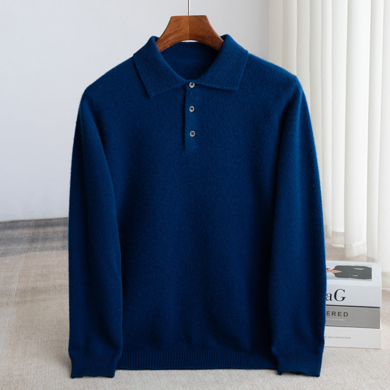 Pull col polo boutonné en maille