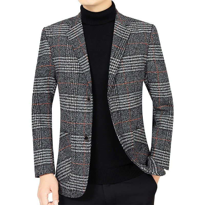 Blazer pied-de-poule à deux boutons