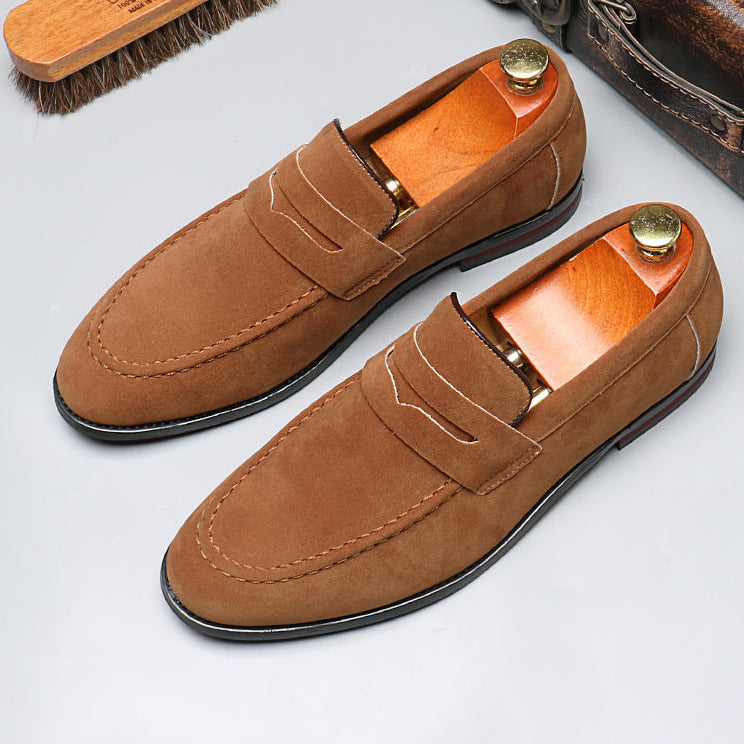 Mocassins à bride aspect daim
