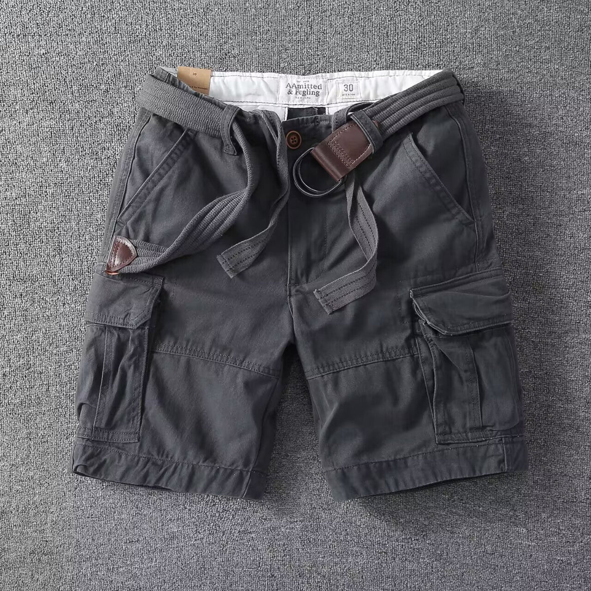 Short cargo délavé poches à rabat coupe décontractée homme – Villandry