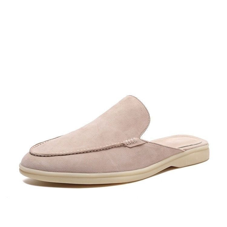Mocassins ouverts au talon aspect daim pour l'été homme – Richelieu