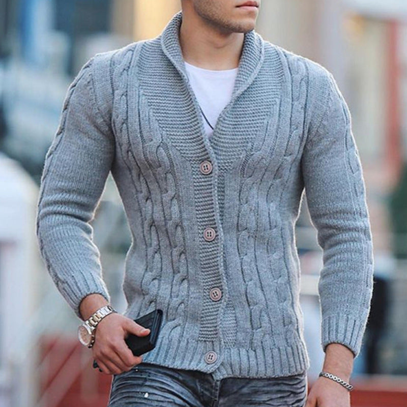 Cardigan boutonné en maille texturée