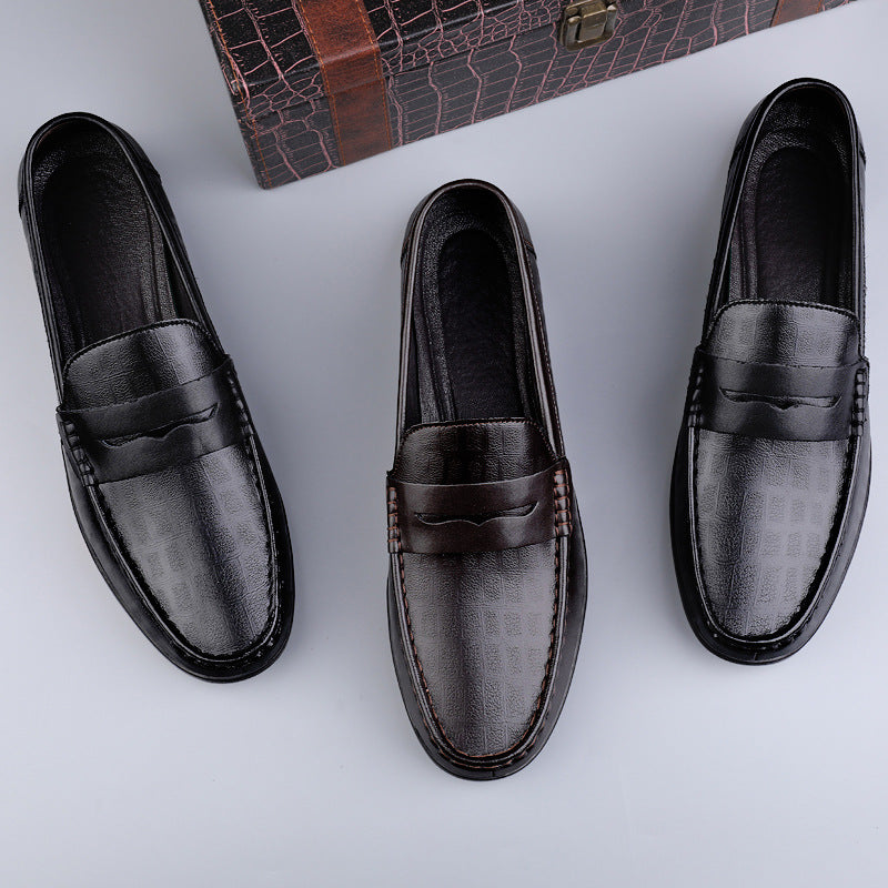 Mocassins à barrette effet cuir lisse