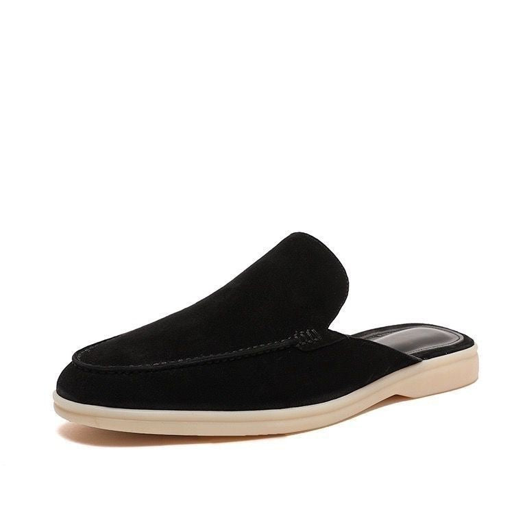 Mocassins ouverts au talon aspect daim pour l'été homme – Richelieu