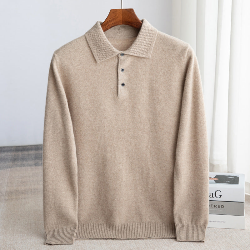 Pull col polo boutonné en maille