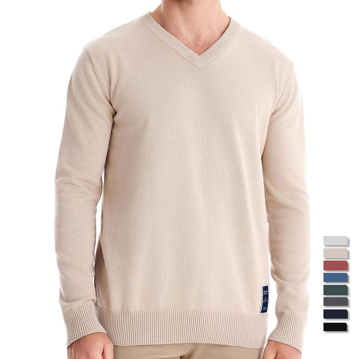 Pull col V en maille fine