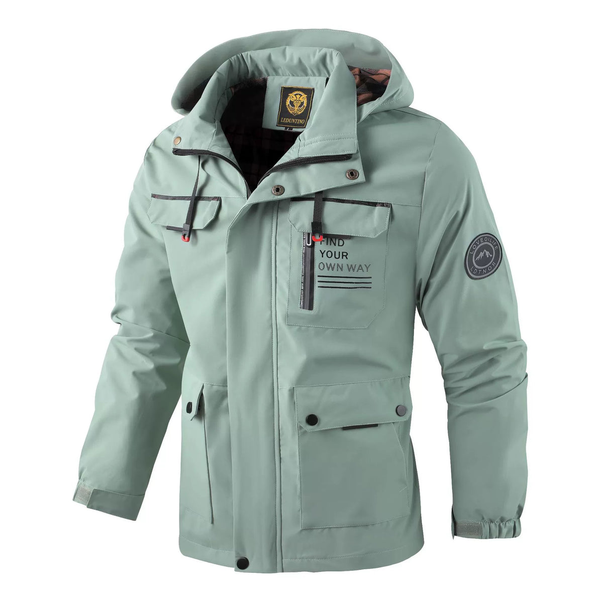 Veste zippée à capuche motif lettres