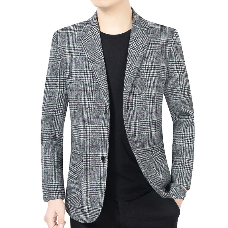 Blazer pied-de-poule à deux boutons