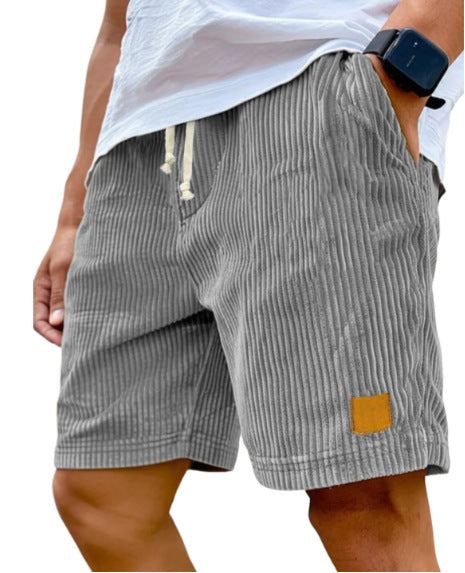 Short gaufré à cordon de serrage
