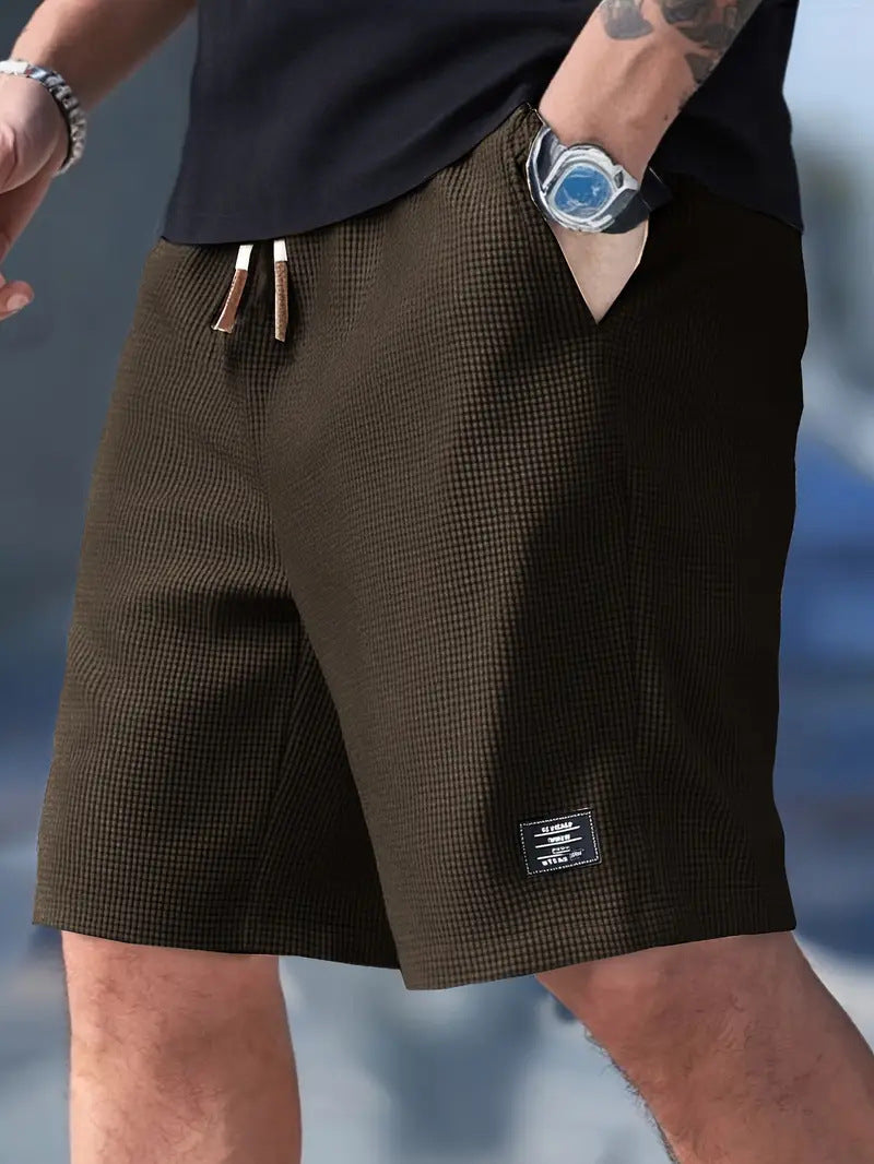 Short décontracté à taille élastique et cordon