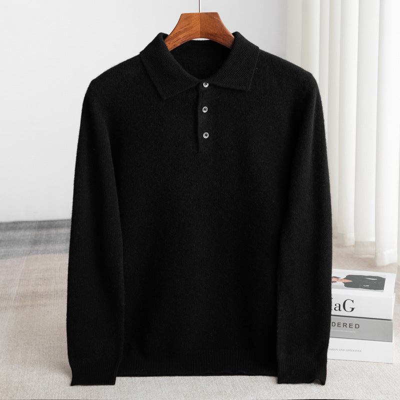 Pull col polo boutonné en maille