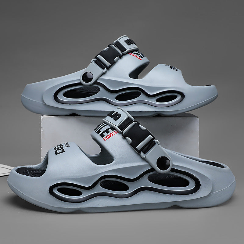 Sandales à plateforme colorblock respirantes style claquettes homme – Mimizan