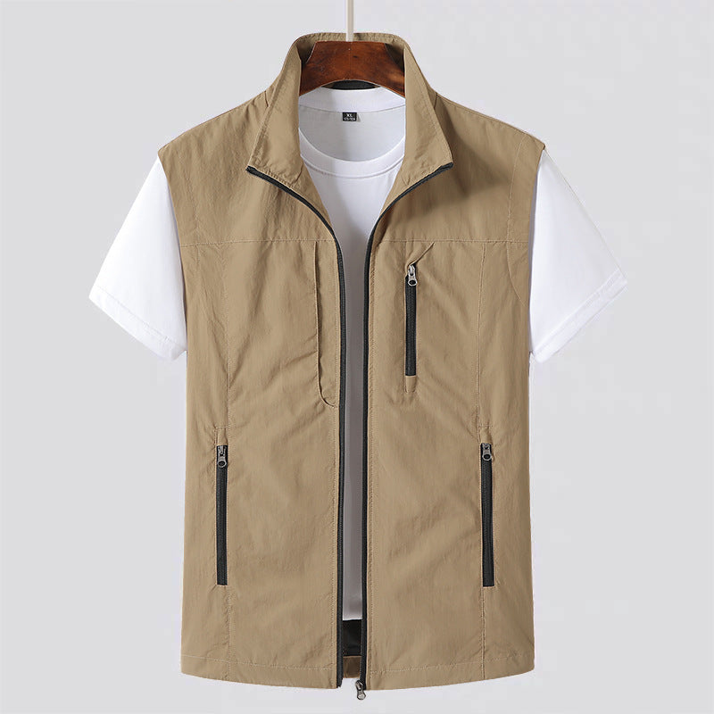Gilet sans manches léger zippé style utilitaire homme – Paimpol