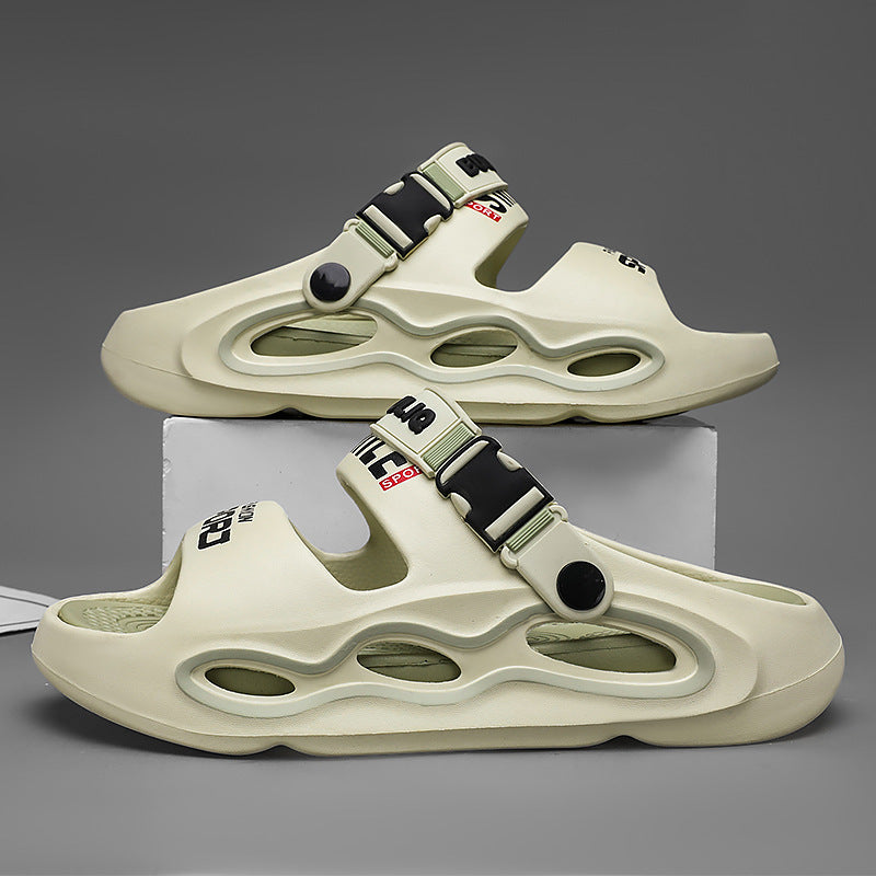 Sandales à plateforme colorblock respirantes style claquettes homme – Mimizan