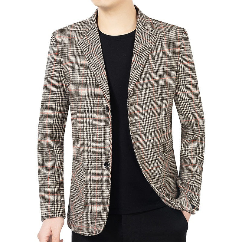 Blazer pied-de-poule à deux boutons