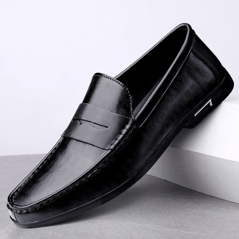 Mocassins à barrette effet cuir lisse