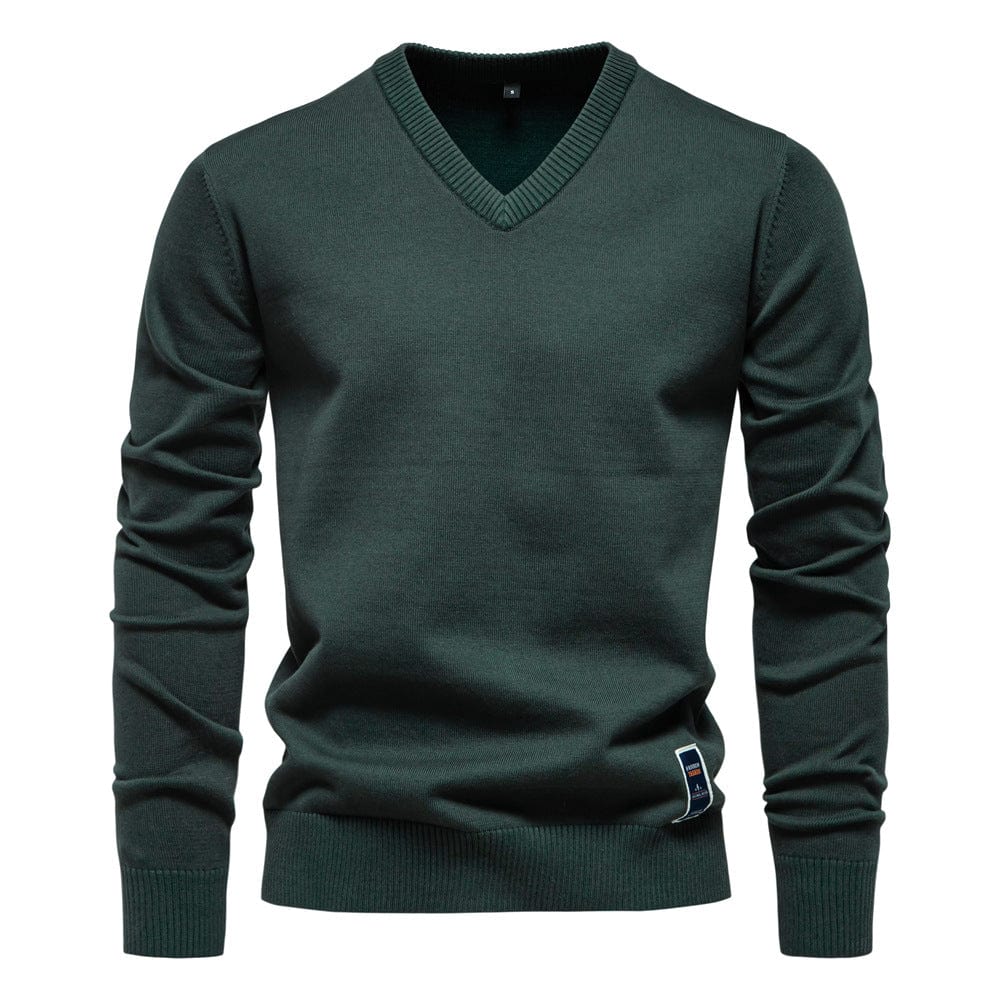 Pull col V en maille fine