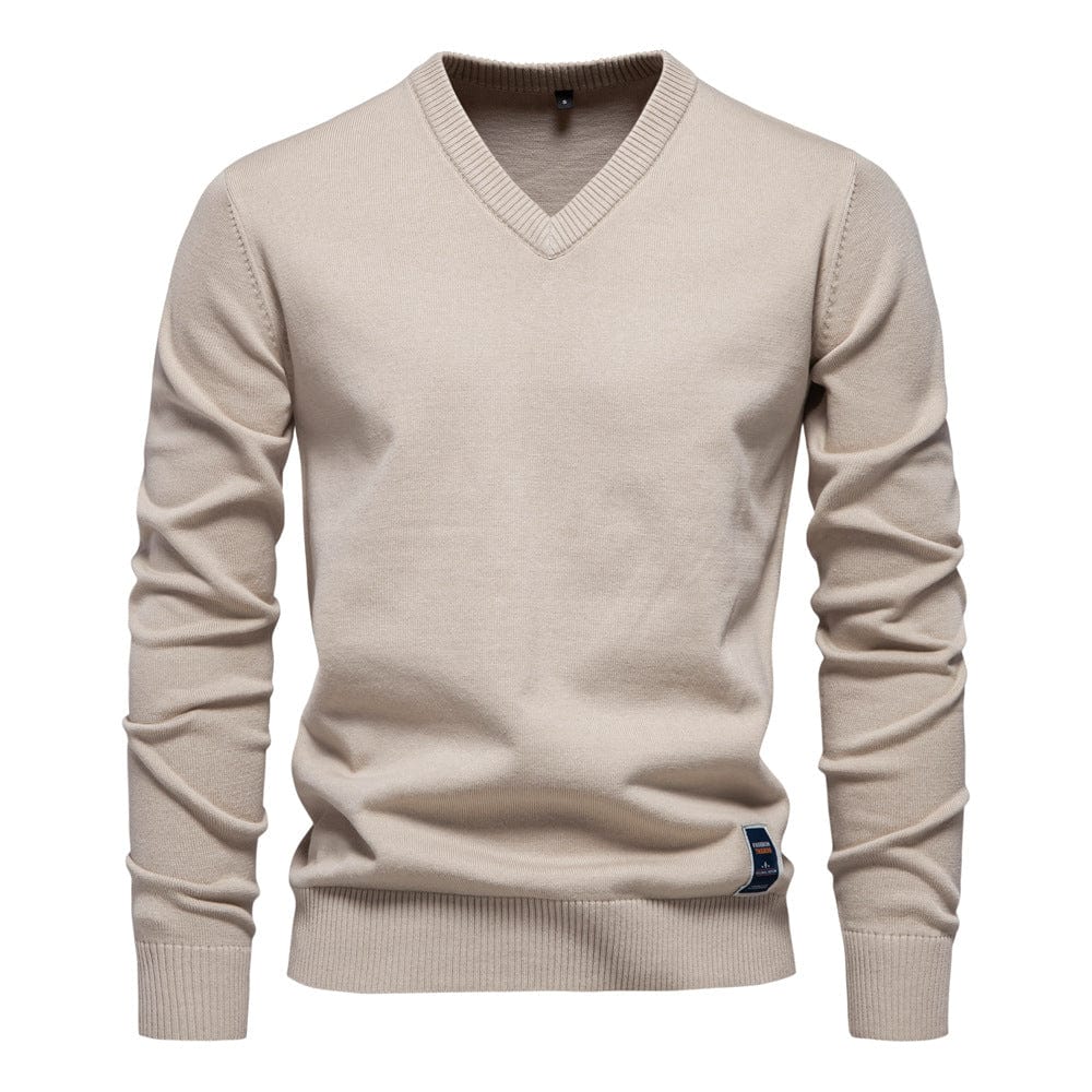 Pull col V en maille fine